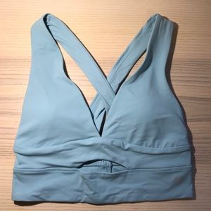 V-Neck Sports Bra with Cutout